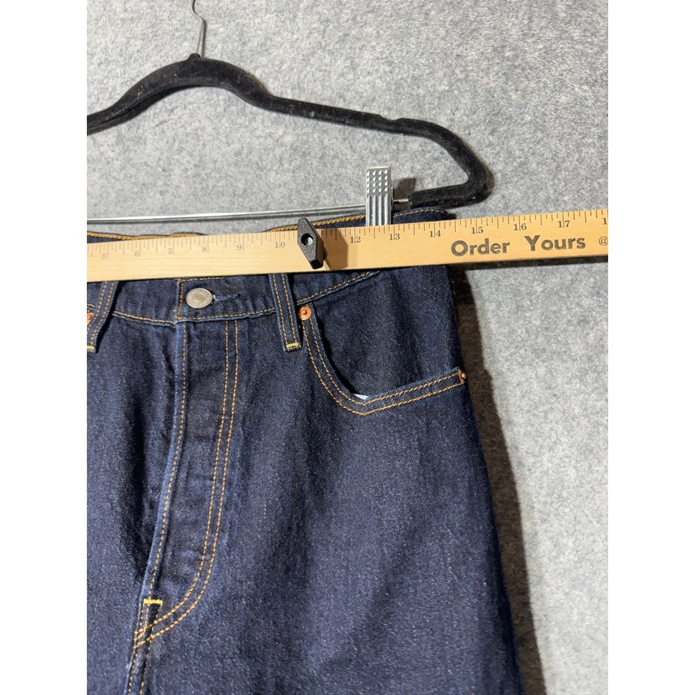 Levis Ribcage Straight Jeans Womens 29 Dark Wash High Rise Button Fly Western - Picture 5 of 10